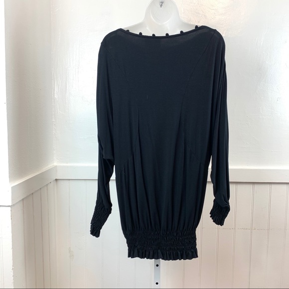 Mblem Black Slouch Style Tee Shirt Tall Long USA|S - Picture 4 of 7